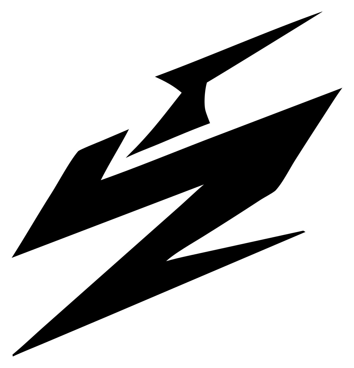 Industrial Stacked Dual Bolt Slash Mark #ffffff/#000000