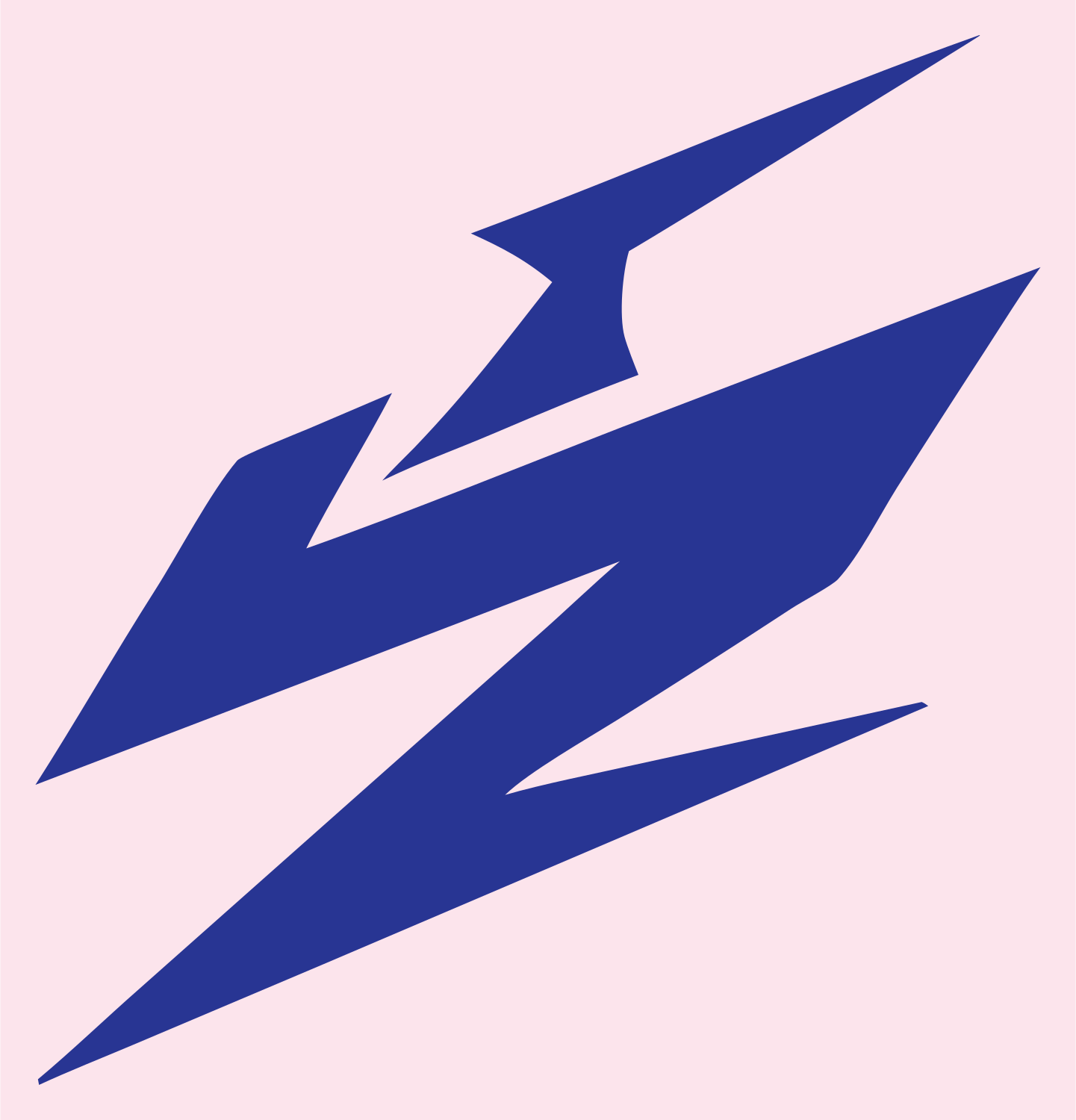 Industrial Stacked Dual Bolt Slash Mark #fce4ec/#283593