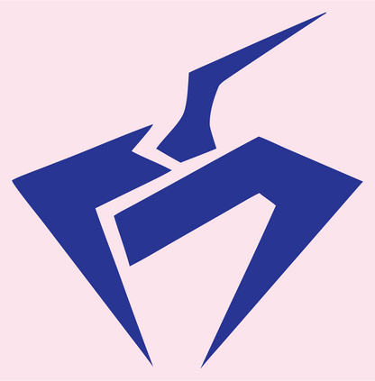 Fractured Angular Pumpkin Spike Industrial Mark #fce4ec/#283593