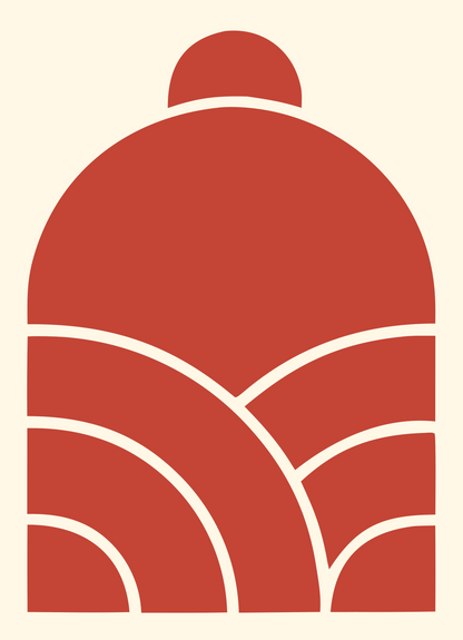 Genie Lamp Geometric Logo #fff8e7/#c44536