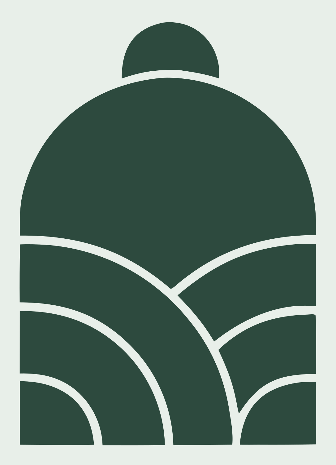 Genie Lamp Geometric Logo #e8efe9/#2d4a3e