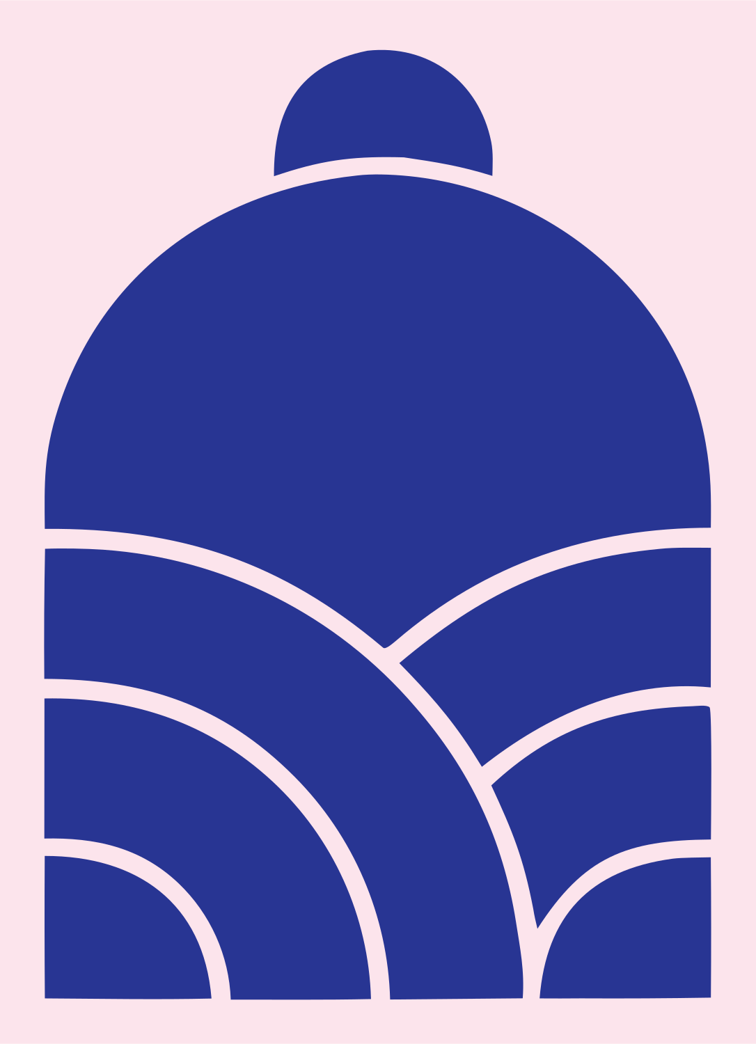 Genie Lamp Geometric Logo #fce4ec/#283593