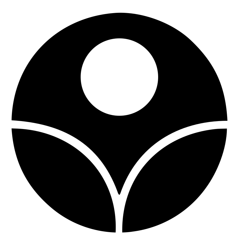 Bold Circle Sun Rising Plant Emblem