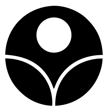 Bold Circle Sun Rising Plant Emblem