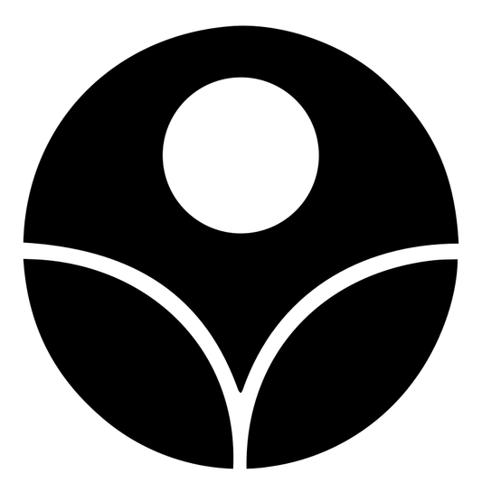 Bold Circle Sun Rising Plant Emblem
