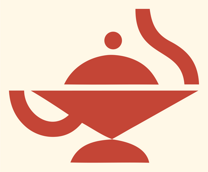 Aladdin Oil Lamp Icon #fff8e7/#c44536