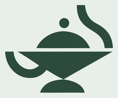 Aladdin Oil Lamp Icon #e8efe9/#2d4a3e