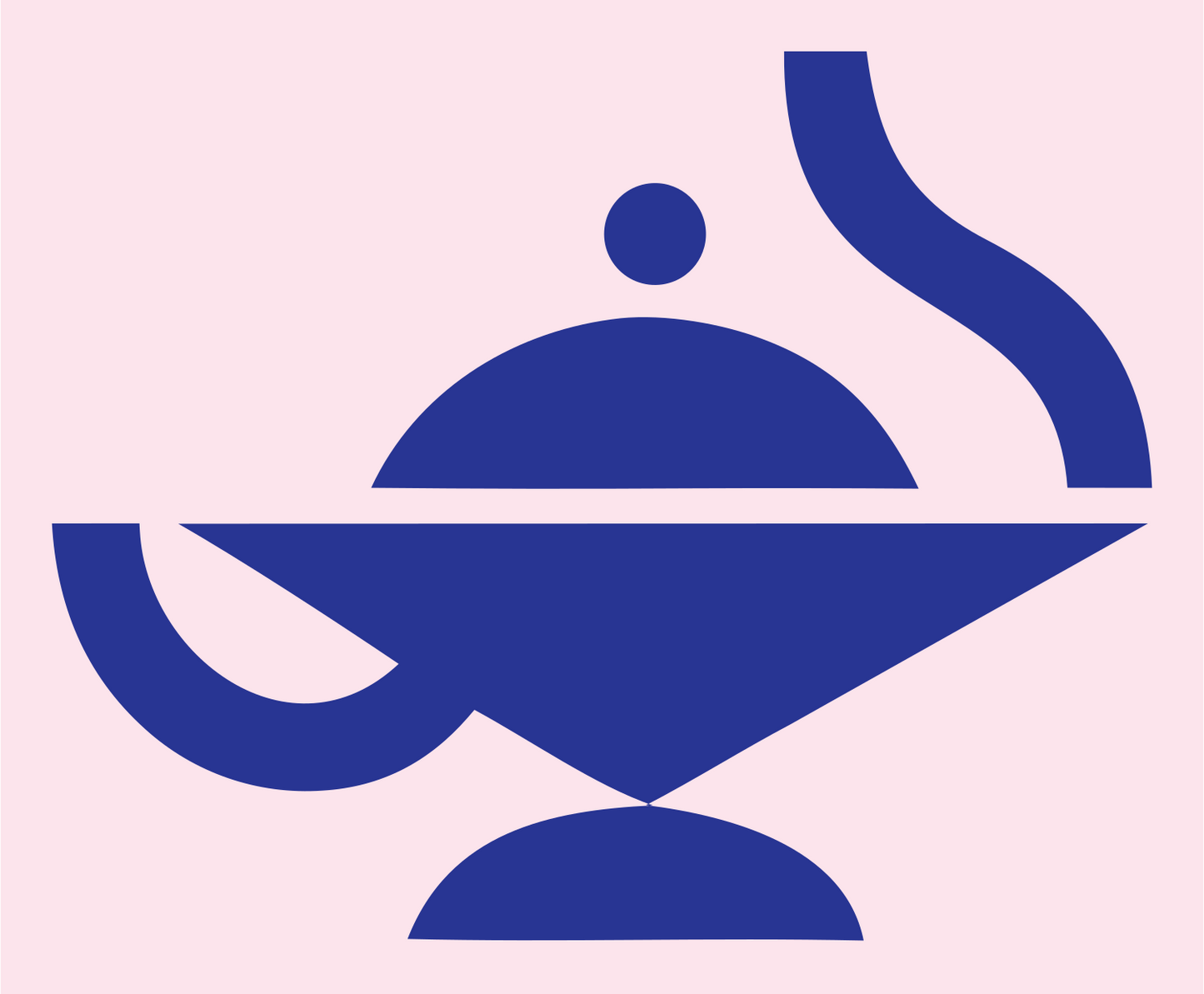 Aladdin Oil Lamp Icon #fce4ec/#283593