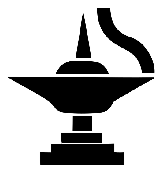 Bold Oil Lamp Emblem