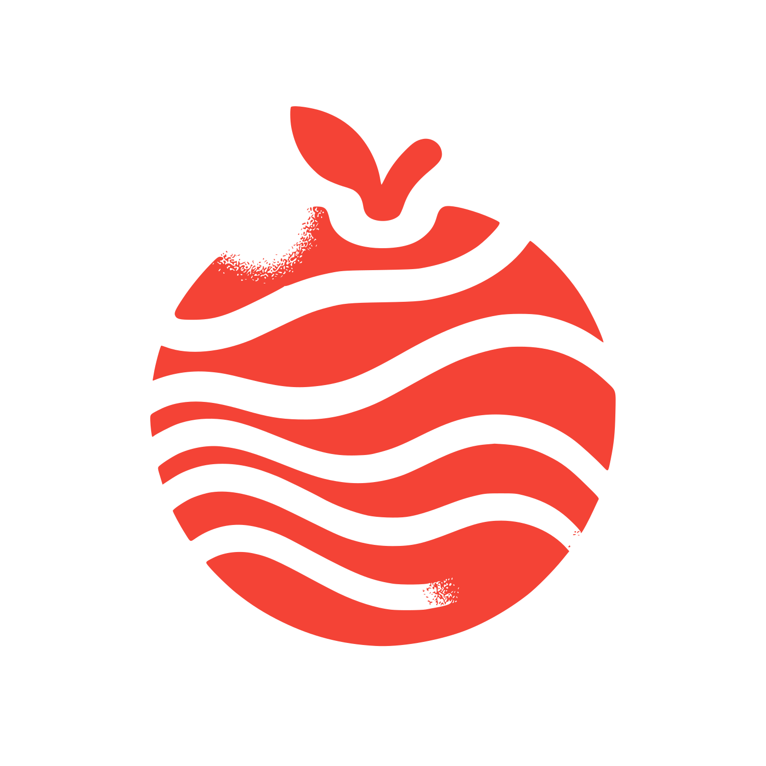 Abstract Apple Logo #F44336