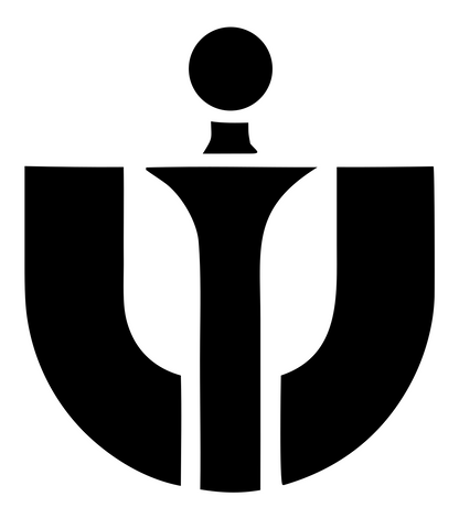 Bold Psi Symbol Genie Lamp Crest #ffffff/#000000