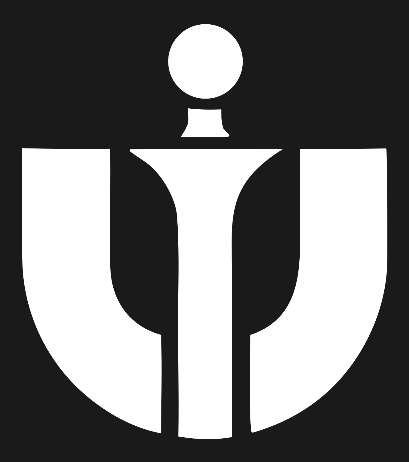 Bold Psi Symbol Genie Lamp Crest #1a1a1a/#ffffff