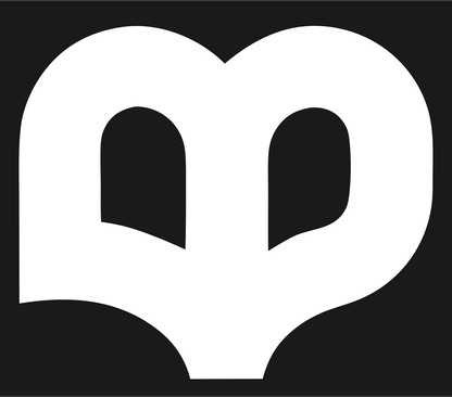 Heart-Shaped Arched Twin Page Book Mark #1a1a1a/#ffffff