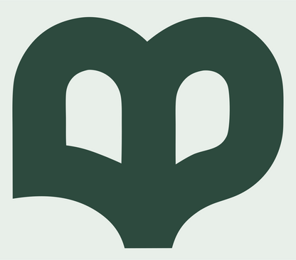 Heart-Shaped Arched Twin Page Book Mark #e8efe9/#2d4a3e