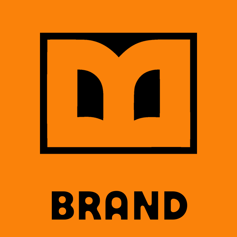 Negative Space Open Book Rectangle Badge preview
