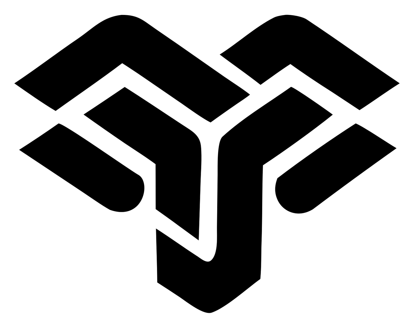 Geometric Aries Ram Emblem #ffffff/#000000
