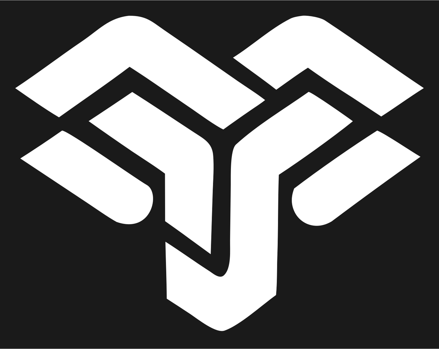 Geometric Aries Ram Emblem #1a1a1a/#ffffff