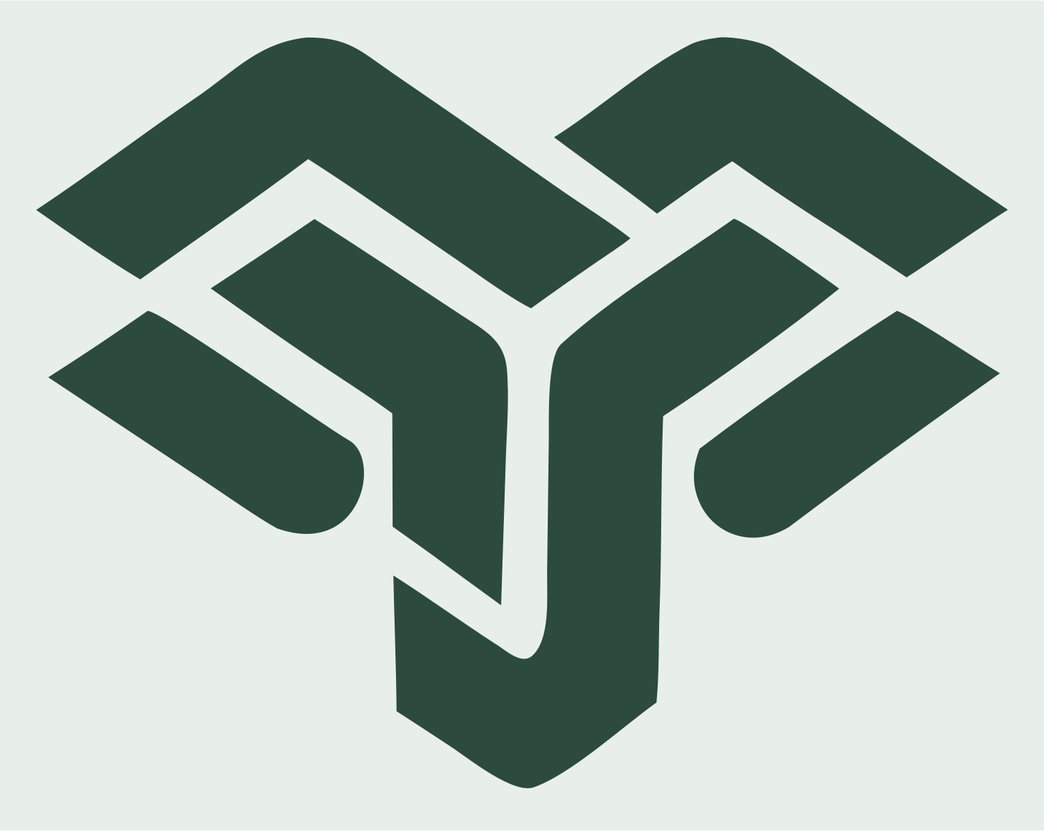 Geometric Aries Ram Emblem #e8efe9/#2d4a3e