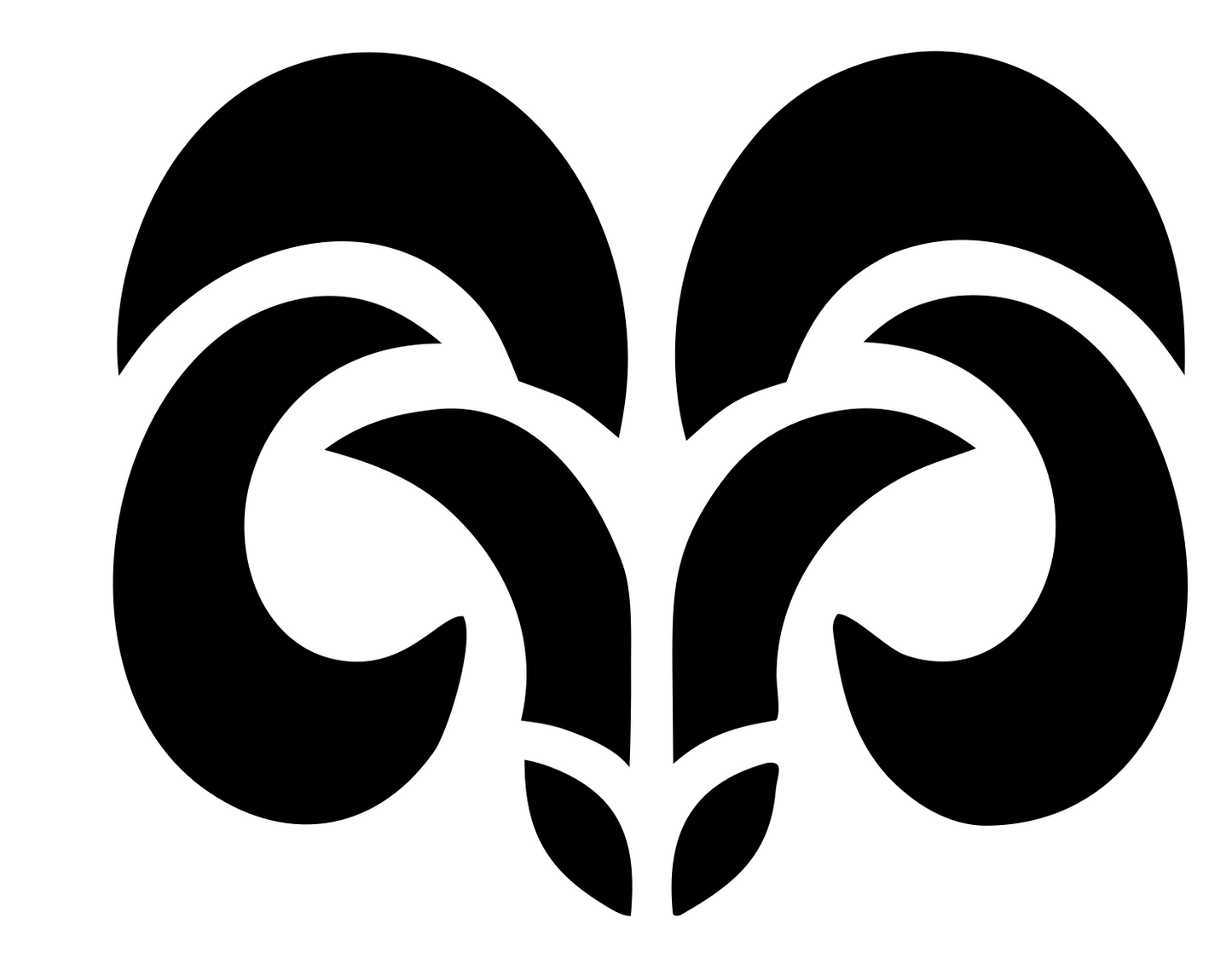 Aries Zodiac Bold Crest #ffffff/#000000