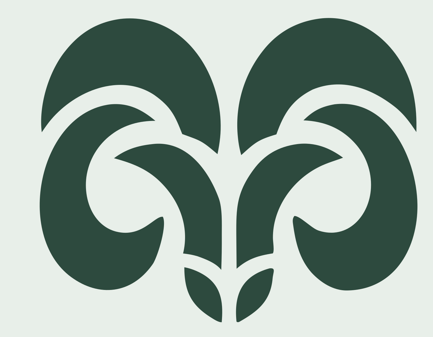 Aries Zodiac Bold Crest #e8efe9/#2d4a3e