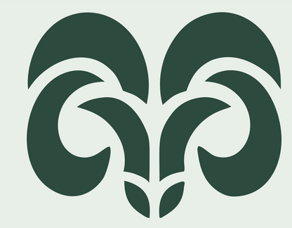 Aries Zodiac Bold Crest #e8efe9/#2d4a3e
