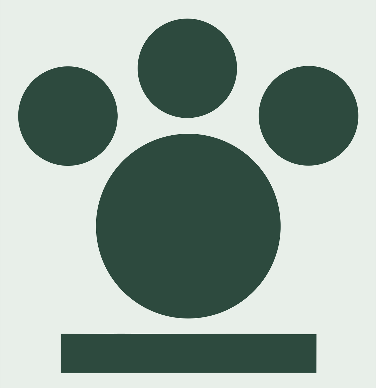 Bold Paw Print Badge #e8efe9/#2d4a3e