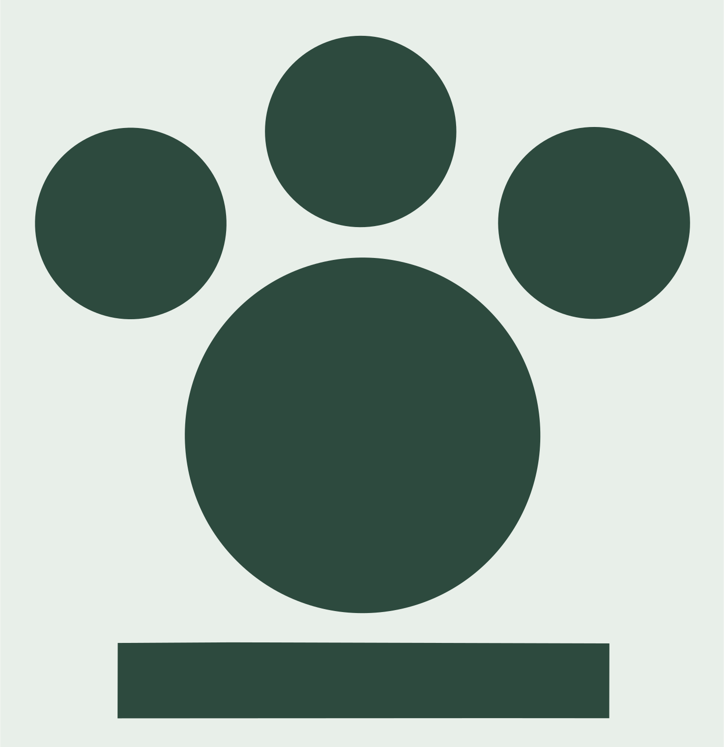 Bold Paw Print Badge #e8efe9/#2d4a3e