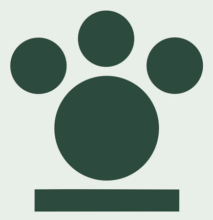 Bold Paw Print Badge #e8efe9/#2d4a3e