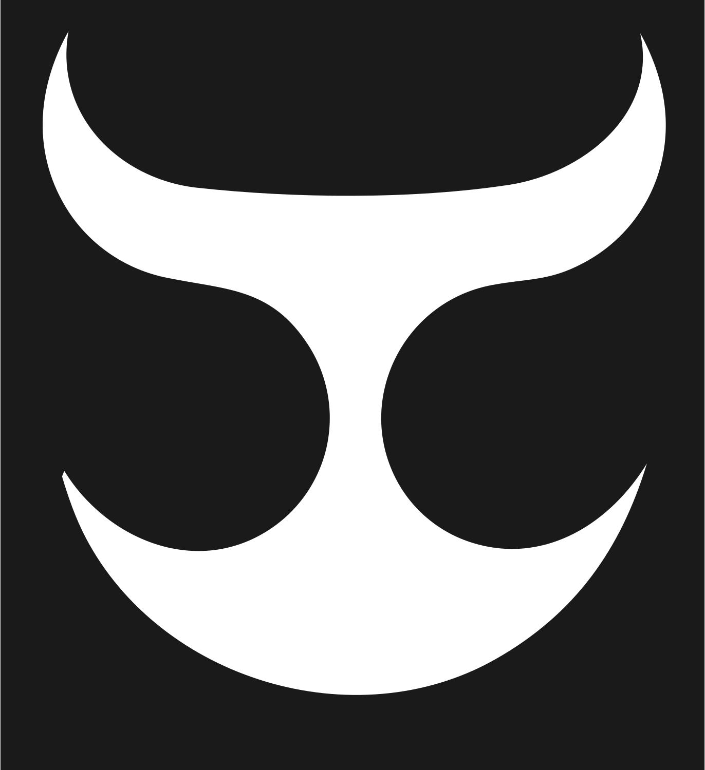 Taurus Bull Horns Mark #1a1a1a/#ffffff