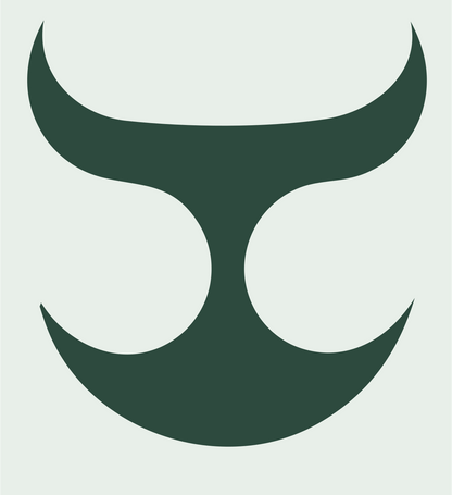 Taurus Bull Horns Mark #e8efe9/#2d4a3e