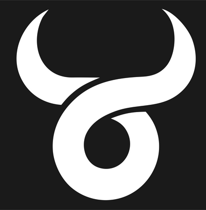 Bold Taurus Symbol Badge #1a1a1a/#ffffff