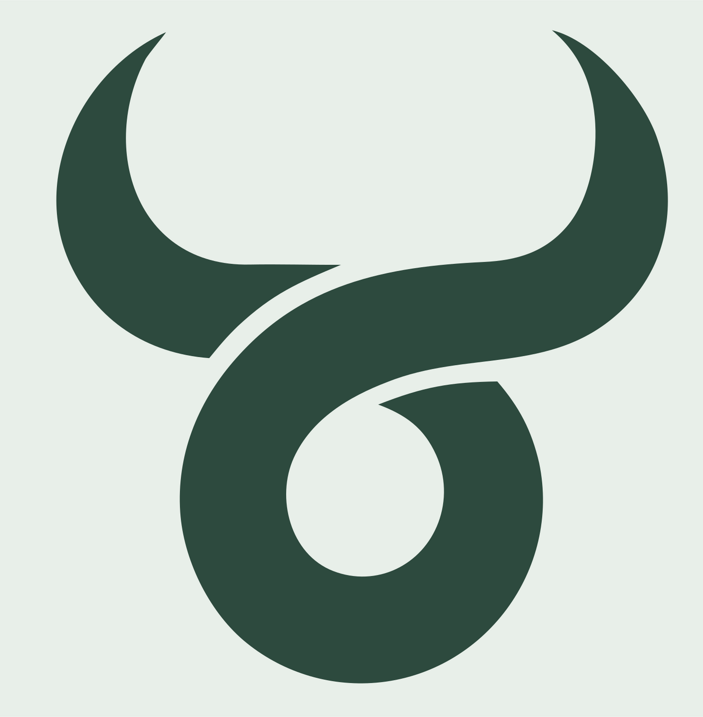 Bold Taurus Symbol Badge #e8efe9/#2d4a3e
