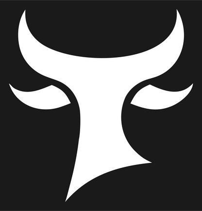 Minimalist Bull Head Icon #1a1a1a/#ffffff