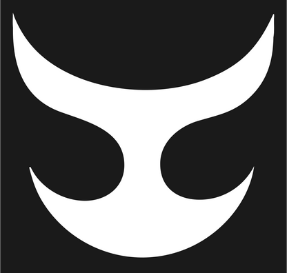 Geometric Taurus Horns Logo #1a1a1a/#ffffff