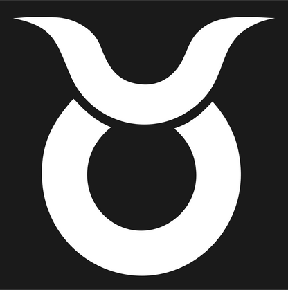 Monoline Taurus Zodiac Mark #1a1a1a/#ffffff