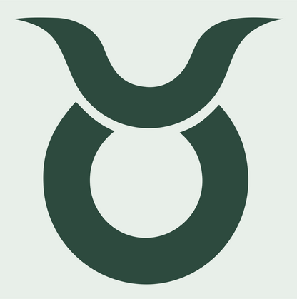 Monoline Taurus Zodiac Mark #e8efe9/#2d4a3e