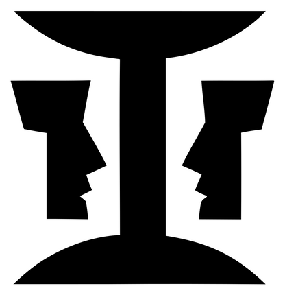 Dual Profile Gemini Logo #ffffff/#000000