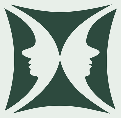 Negative Space Four Profiles Mark #e8efe9/#2d4a3e