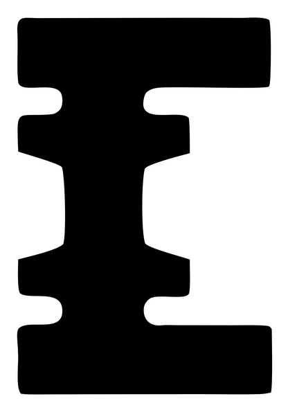 Bold Crab Silhouette Mark #ffffff/#000000