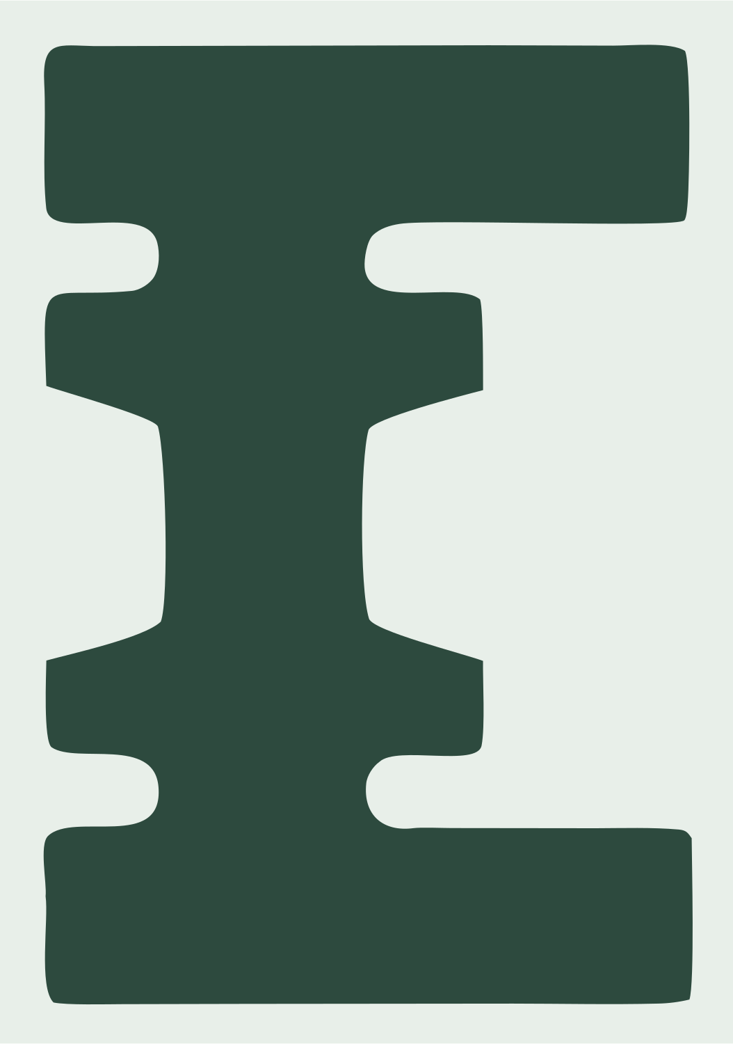 Bold Crab Silhouette Mark #e8efe9/#2d4a3e