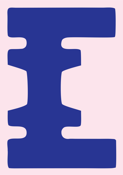 Bold Crab Silhouette Mark #fce4ec/#283593