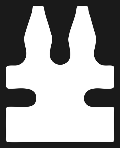 Blocky Crab Claw Emblem #1a1a1a/#ffffff
