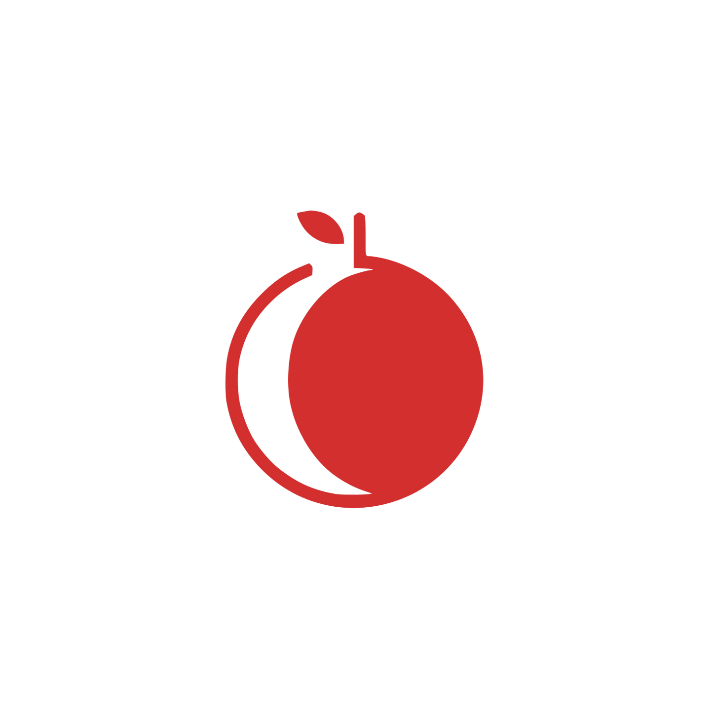 Apple Fruit Logo #D32F2F