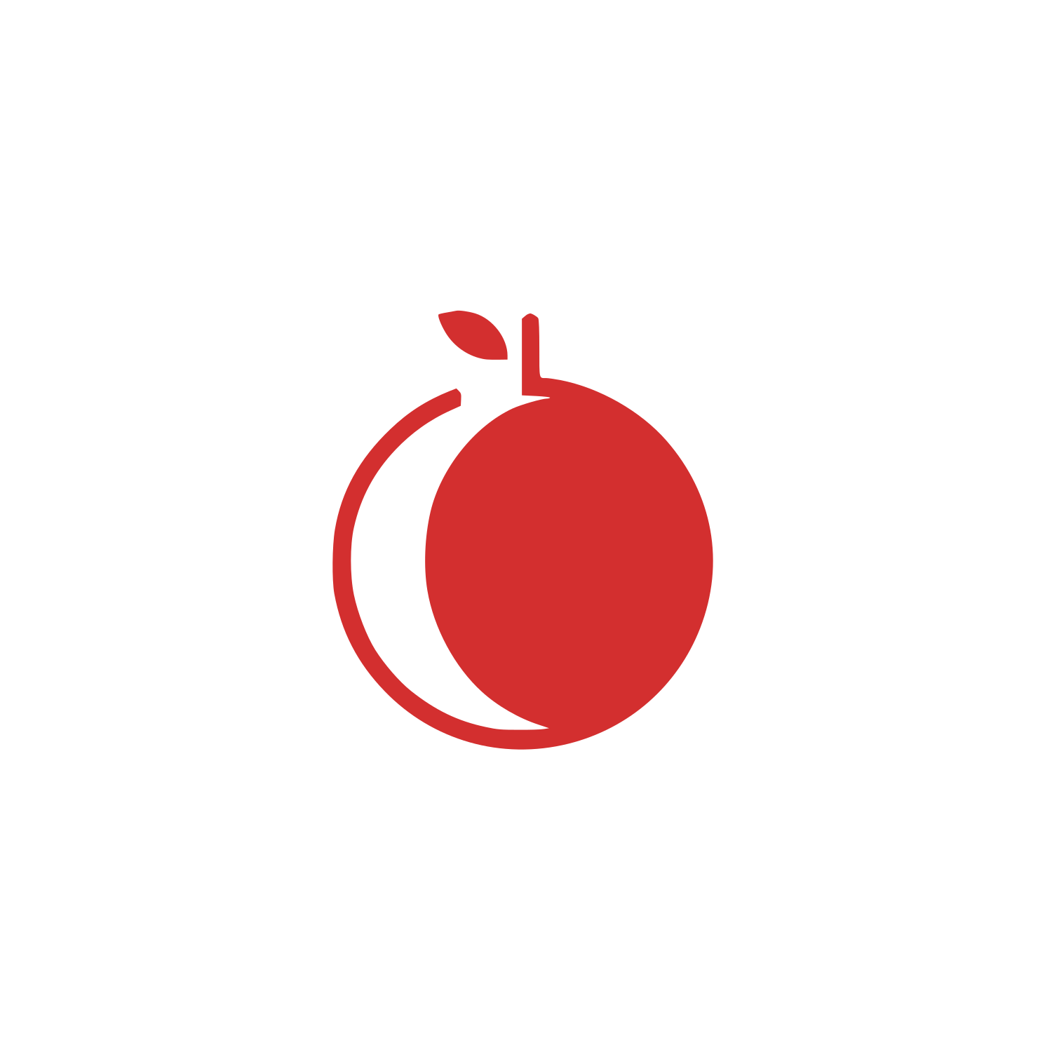 Apple Fruit Logo #D32F2F