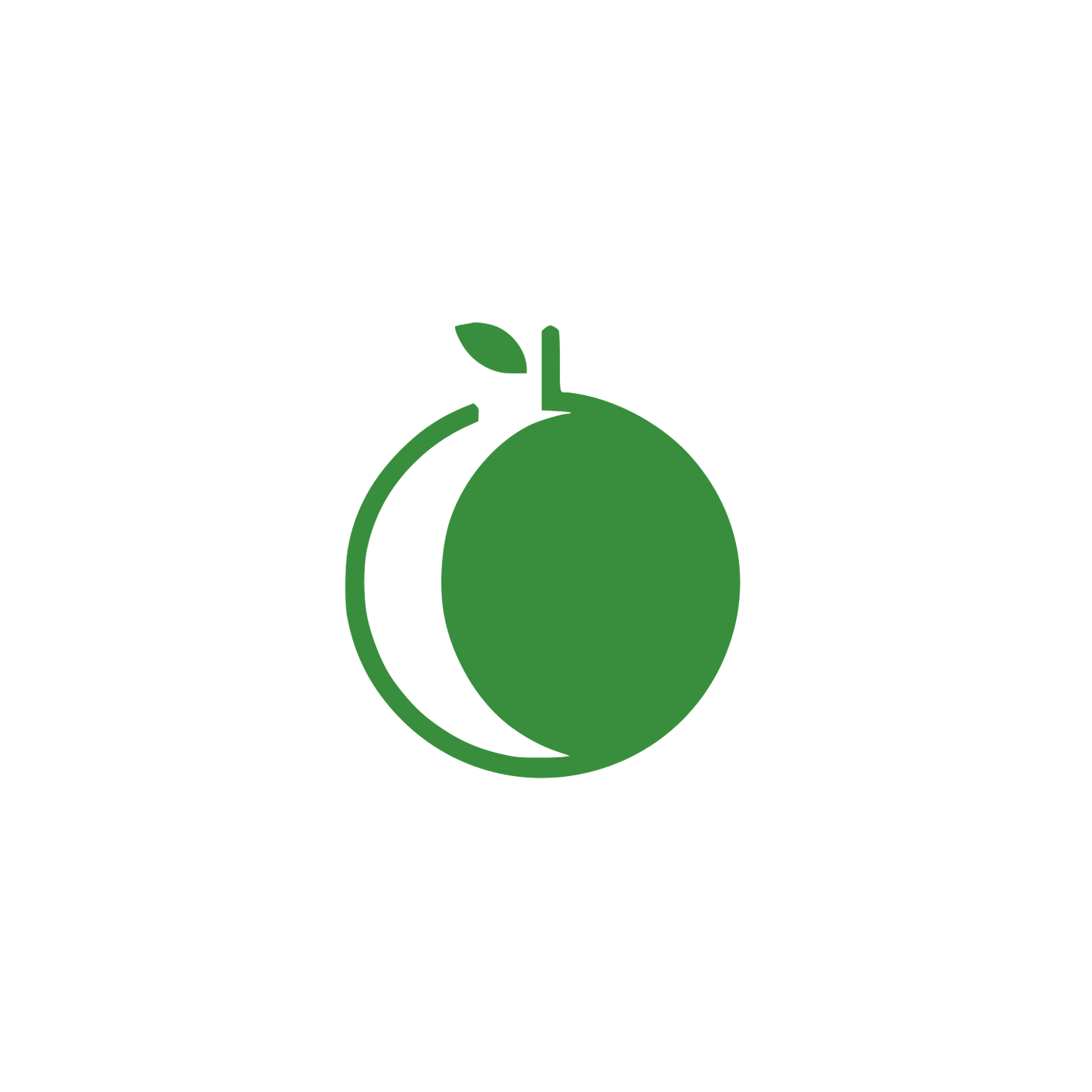 Apple Fruit Logo #388E3C