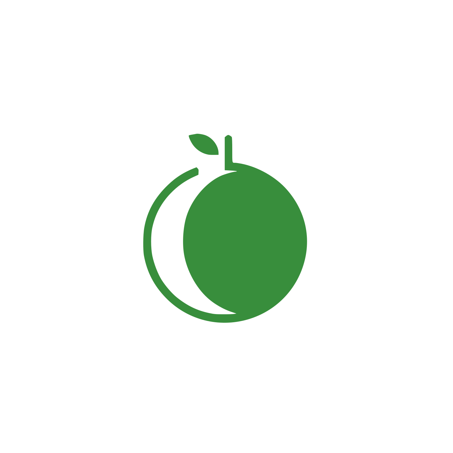 Apple Fruit Logo #388E3C