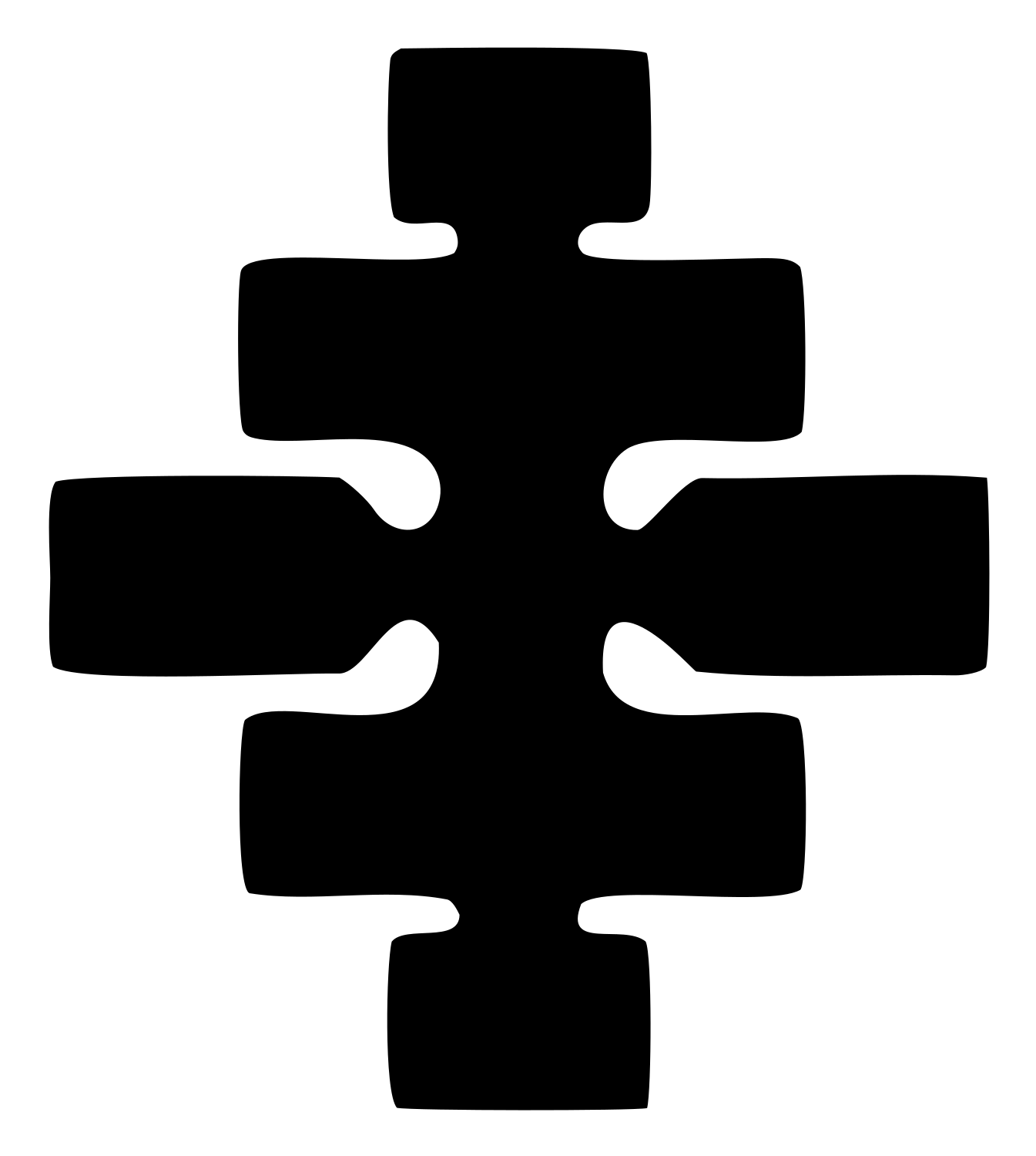 Puzzle Piece Cancer Crest #ffffff/#000000