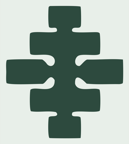 Puzzle Piece Cancer Crest #e8efe9/#2d4a3e
