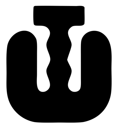 Chunky Tuning Fork Icon #ffffff/#000000