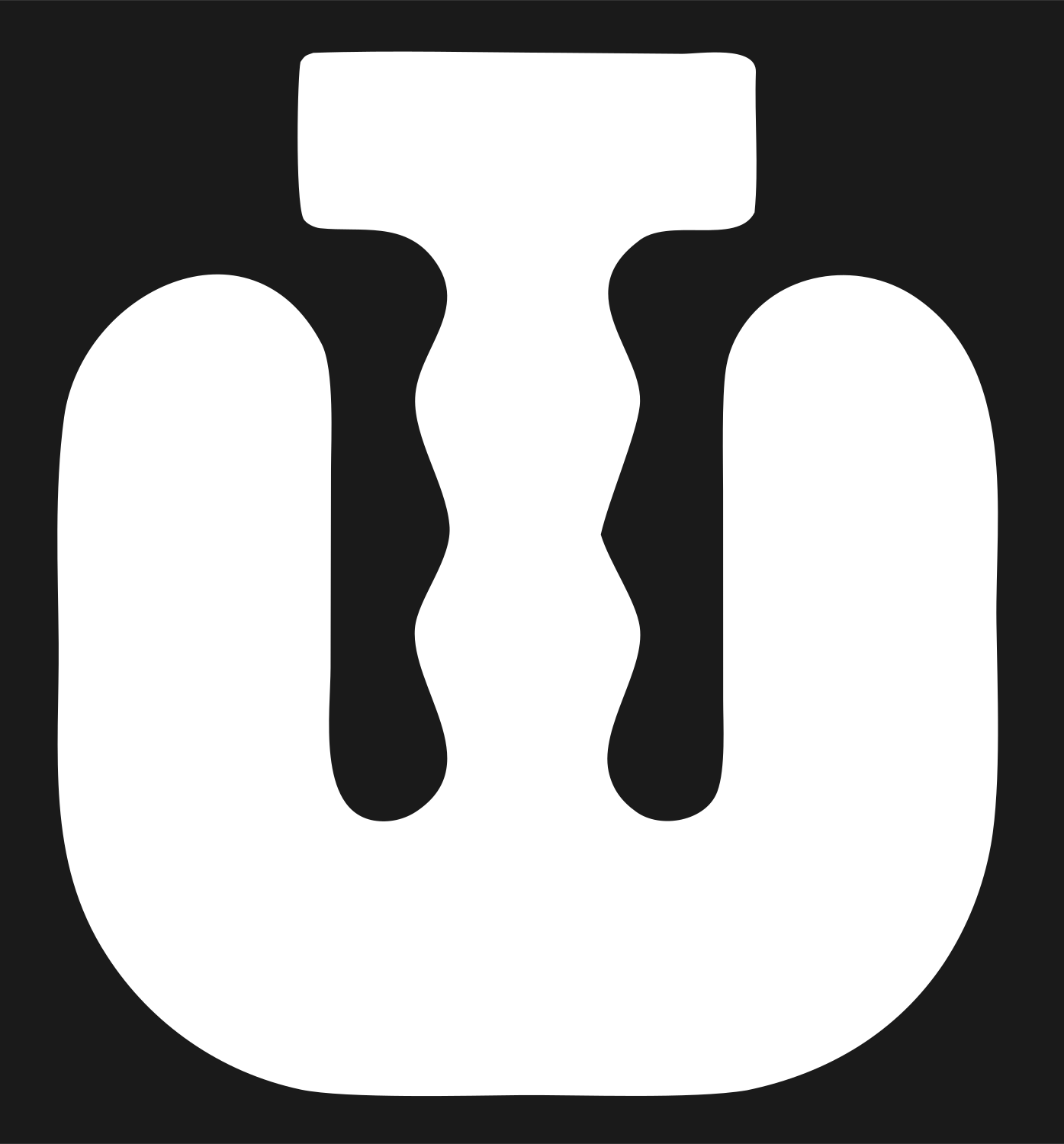 Chunky Tuning Fork Icon #1a1a1a/#ffffff